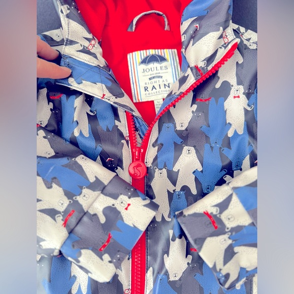 Joules Toddler Fleece-lined Rain Coat 1yr bear camo skipper - Picture 3 of 5